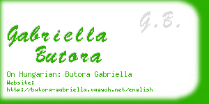 gabriella butora business card